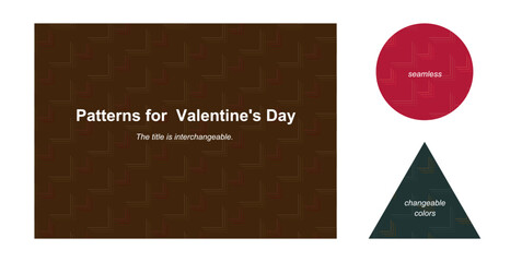 チョコレートをモチーフにしたシームレスパターン、グラフィック、バレンタインデー、背景