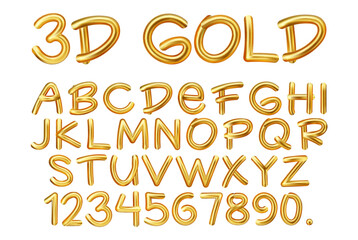 3D gold font. - 678230756