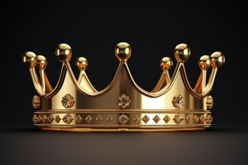 Royal gold crown - obrazy, fototapety, plakaty