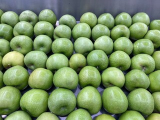 Vibrant Green Apples Delight in store market