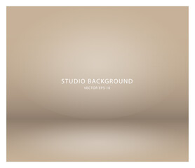 Fototapeta premium Stage showcase, product demonstration. Minimalist podium stage in pastel beige color. The layout of the scene. Vector EPS 10.