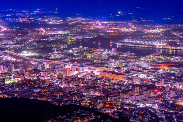 福岡県　北九州市　皿倉山からの夜景