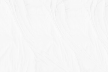 Top view Abstract White cloth background with soft waves.Wave and curve overlapping with different shadow of color,white fabric, crumpled fabric. - obrazy, fototapety, plakaty
