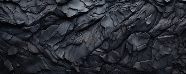 A high-definition image of a black abstract lava stone texture background, capturing the rugged and organic feel of the volcanic surface.