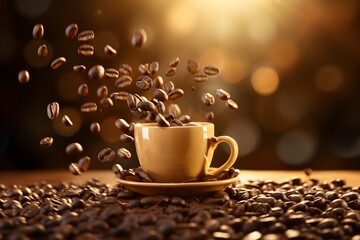 Coffee Bliss: Aromatic Symphony of Freshly Roasted Coffee Beans