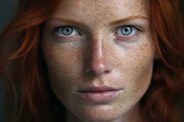 Freckled Radiance: Elegance Unveiled.