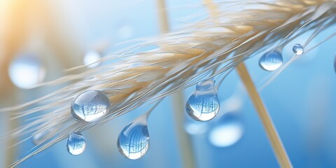 Morning Dew on Green Wheat, Generative AI