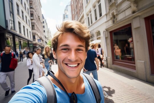 Street Selfie: Young Man's Joy.