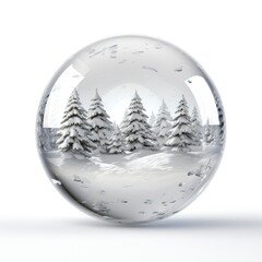 Fototapeta na wymiar A transparent sphere containing a Ornament