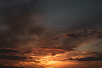 
The warm and colorful illumination of the sky during sunset.
