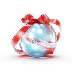 A transparent sphere containing a Ribbon