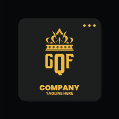 gold color crown logo design, cool simple concept