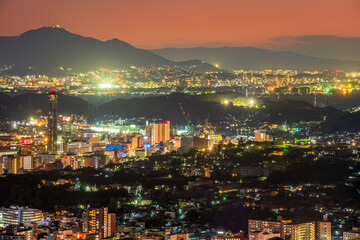 Fototapeta premium 山口県 下関市 海峡ゆめタワーからの夜景