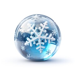 A transparent sphere containing a Snowflake