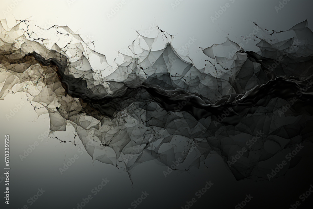 Leinwandbilder a series of sharp, jagged lines forming an abstract silhouette that conveys a feeling of dynamic ene