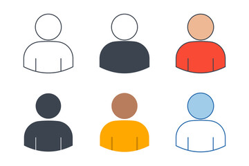 Person icon collection with different styles. People icon symbol vector illustration isolated on white background