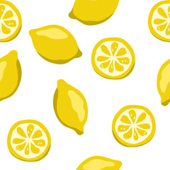 lemon seamless pattern vector to use for wall paper background, gift wrapping paper, fabric, book, note cover and various decorate.