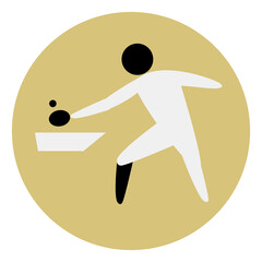 Table tennis competition icon. Sport sign.