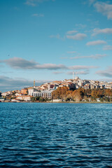 Fototapeta na wymiar Golden Horn bay city view in Istabul, Turkey