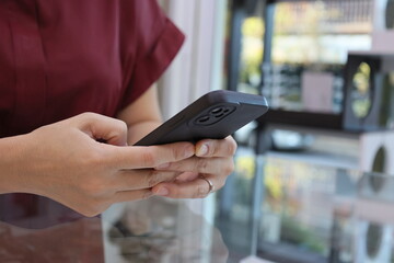 person using mobile phone