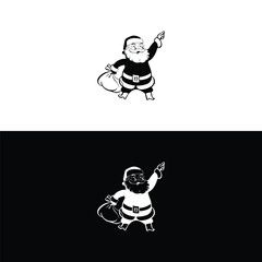 Coloring book with Santa Claus, Christmas tree, gift and snowflakes. Coloring book for children. Christmas coloring book.