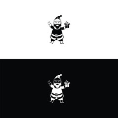 Coloring book with Santa Claus, Christmas tree, gift and snowflakes. Coloring book for children. Christmas coloring book.