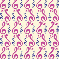 Melody trendy design repeating seamless pattern vector illustration background