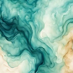 Image of background texture watercolor gradient green and yello printed on Printed Glass Basin Splashbacks