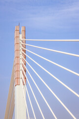 A Pasupati Cable Stayed Bridge In The Clear Blue Sky in Bandung Indonesia