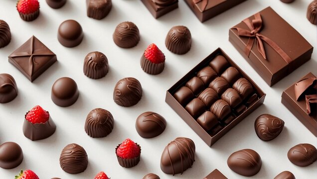 valentine's day chocolate hearts pattern