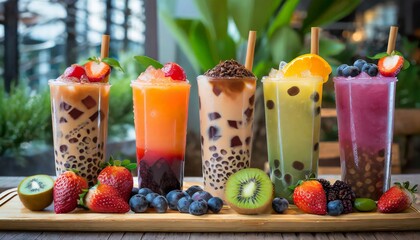 Fruity bubble tea Variations 