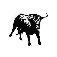 sketch of a bull with a transparent background from line elements for making logos and symbols