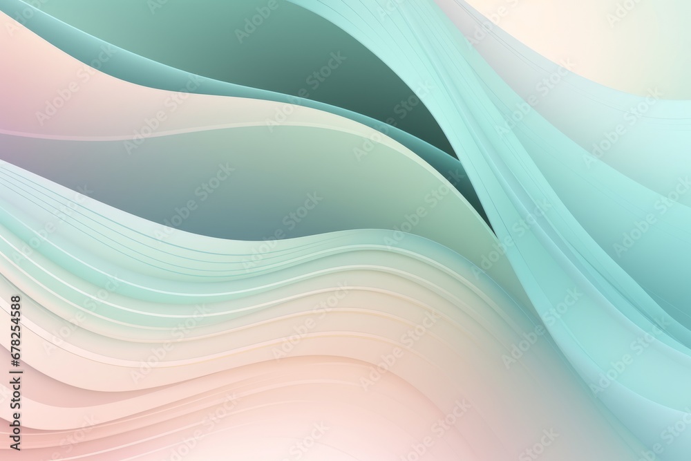 Wall mural abstract pastel background with smooth lines. generative ai