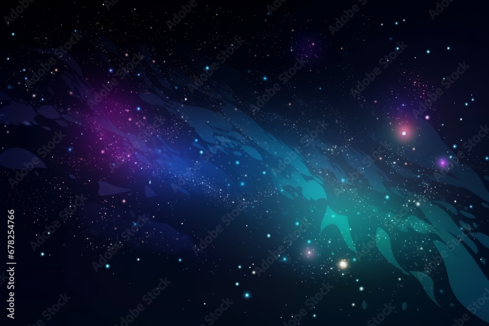 Wall mural abstract space and star background. generative ai