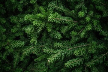 Background of Christmas tree branches. Generative AI