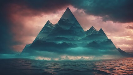 sunset over the mountains