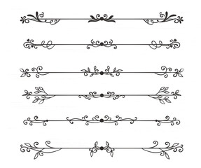 hand drawn vintage ornamental borders