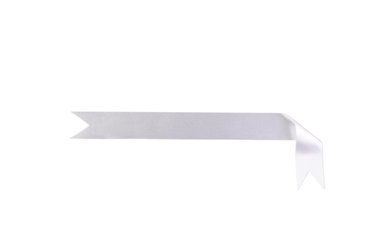 White Banner Ribbon Isolated Background