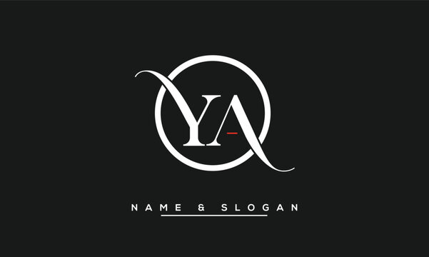 YA,  AY,  Y,  A  Abstract  Letters  Logo  Monogram