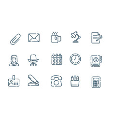 Workplace. linear icons set