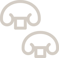 button mushroom icon
