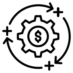 Revenue Generation Icon Element For Design