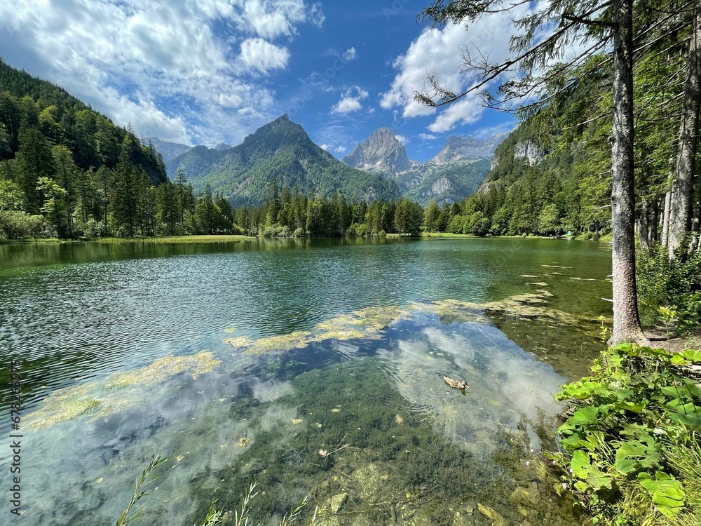 Canvas Prints Scenic lake with mountains on the background