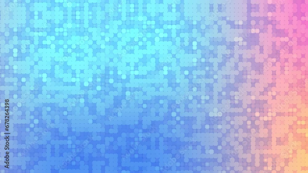Wall mural change color motion 4k background with scrolling and blinking polka dots.