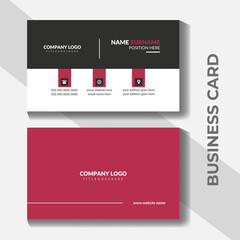 personal double sided business card design, business card vector template.