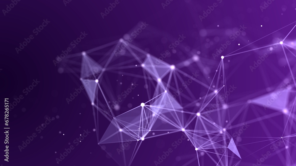 Poster blue network connection structure. digital background with dots and lines. big data visualization. 3
