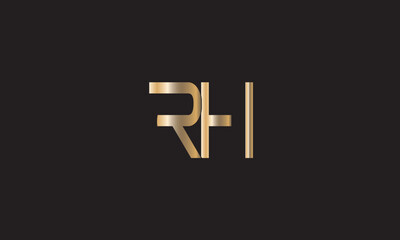 RH, HR, R , H , Abstract Letters Logo Monogram	