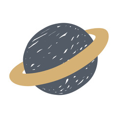 Saturn Or Planet With Rings 