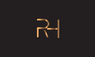 RH, HR , R , H , Abstract Letters Logo Monogram	