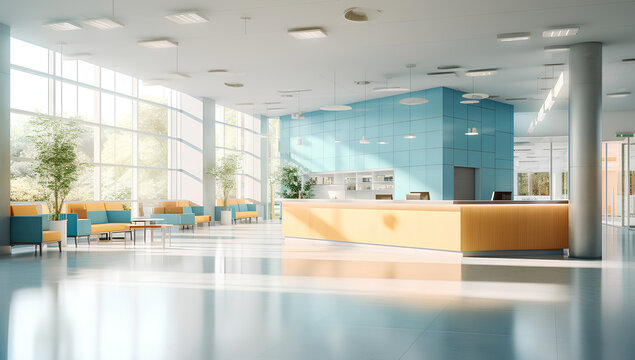 reception room of an inpatient hospital, Ai generated
